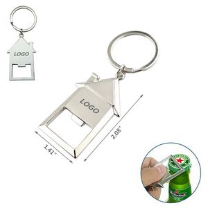 Charming House Shaped Bottle Opener Keychain 2