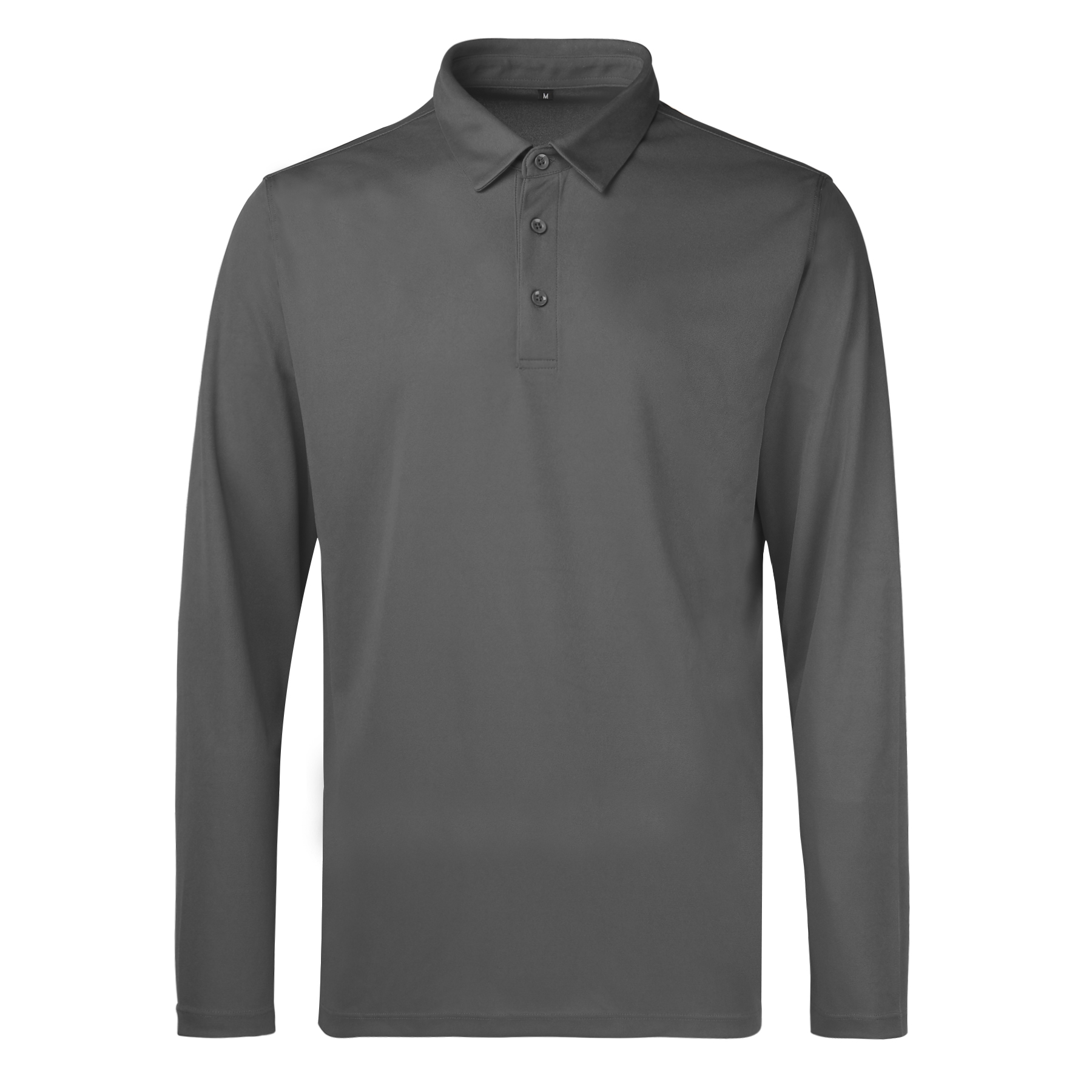 Men's Sport Micro Pique Long Sleeve Polo Shirt 5
