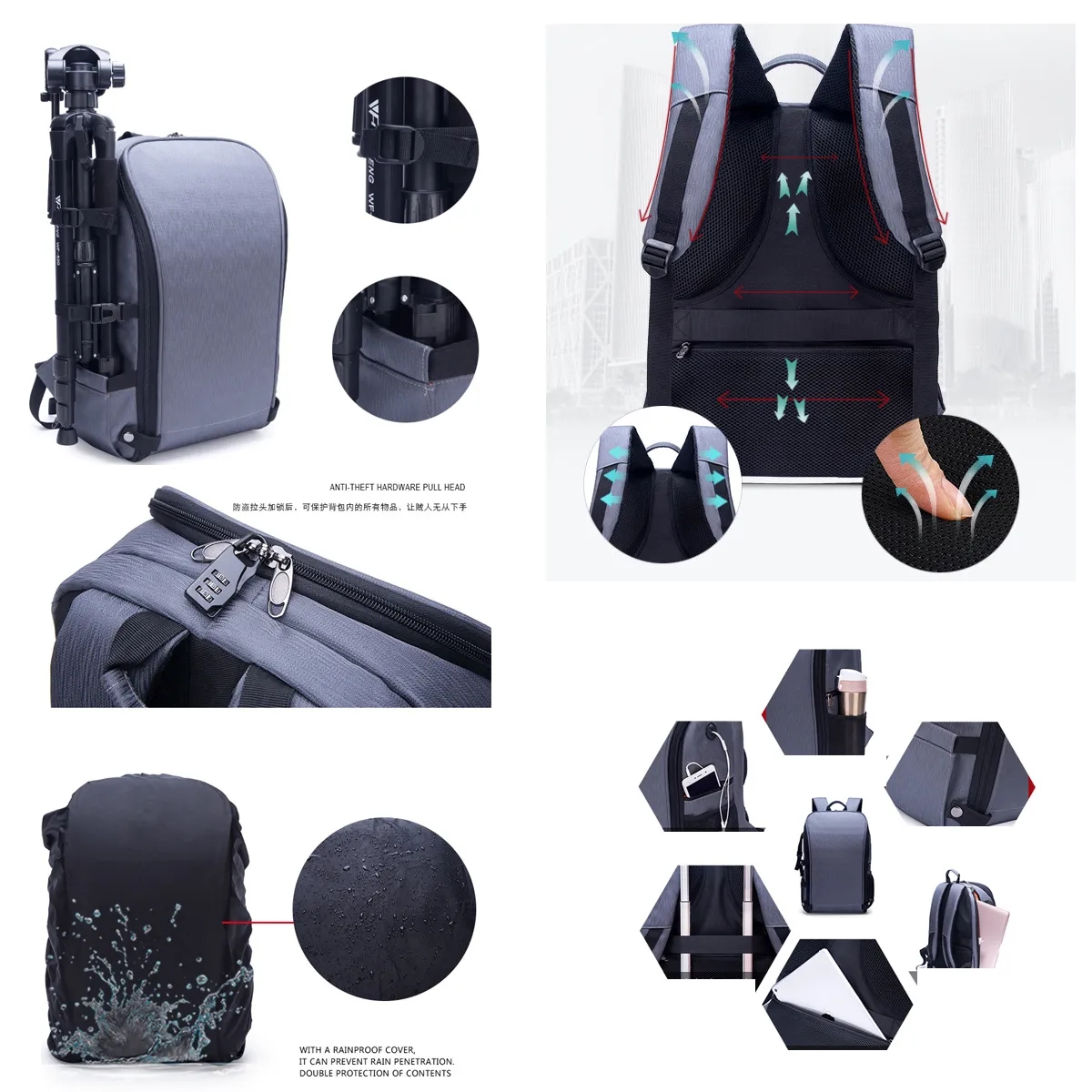 Camera Backpack Bag Professional big Capacity 2