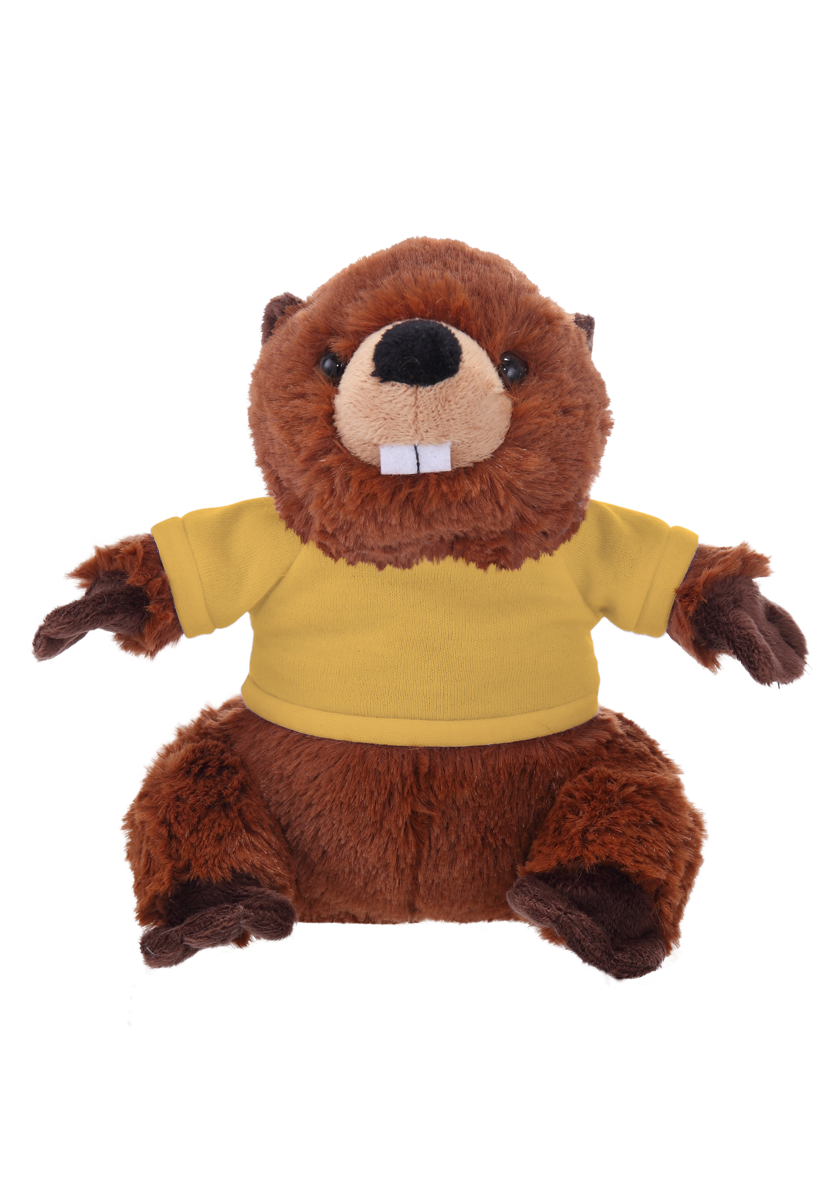Soft Plush Sitting Beaver wearing a T-Shirt 17