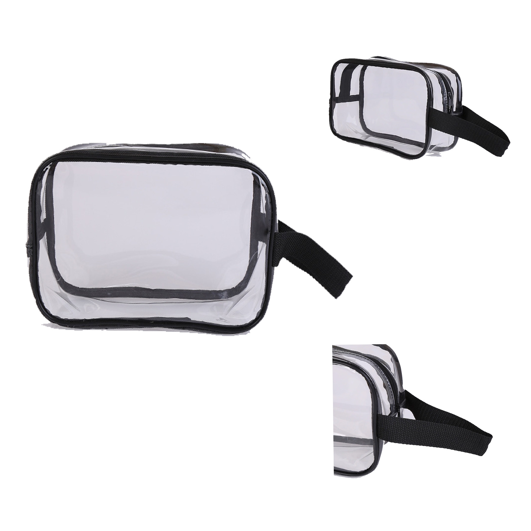 Clear Travel Cosmetic Pouch with Handle 2