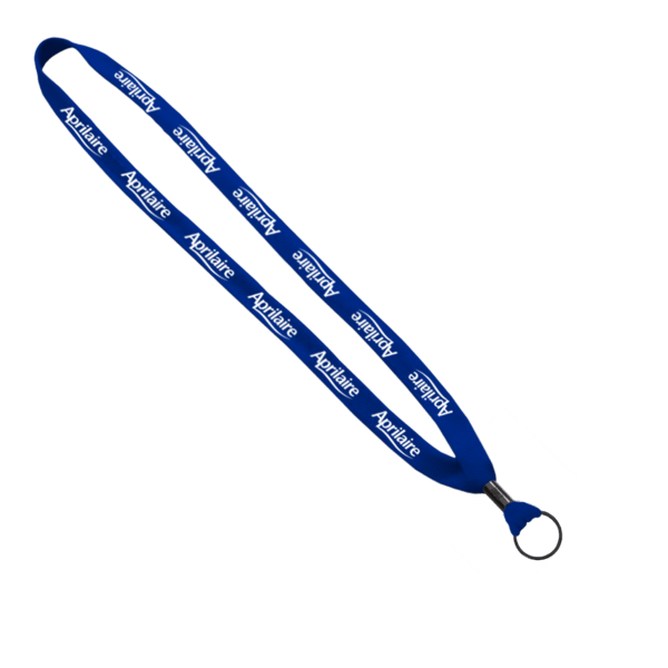 5/8" Polyester Shoelace Lanyard with Metal Crimp & Split-Ring 372