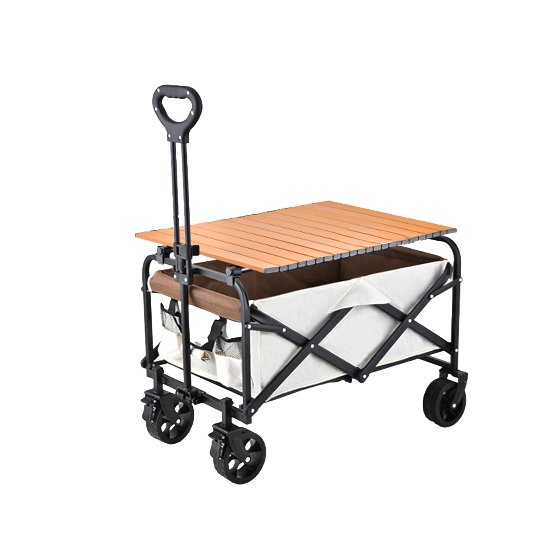 Outdoor Foldable Camping Cart with Steel Table 2