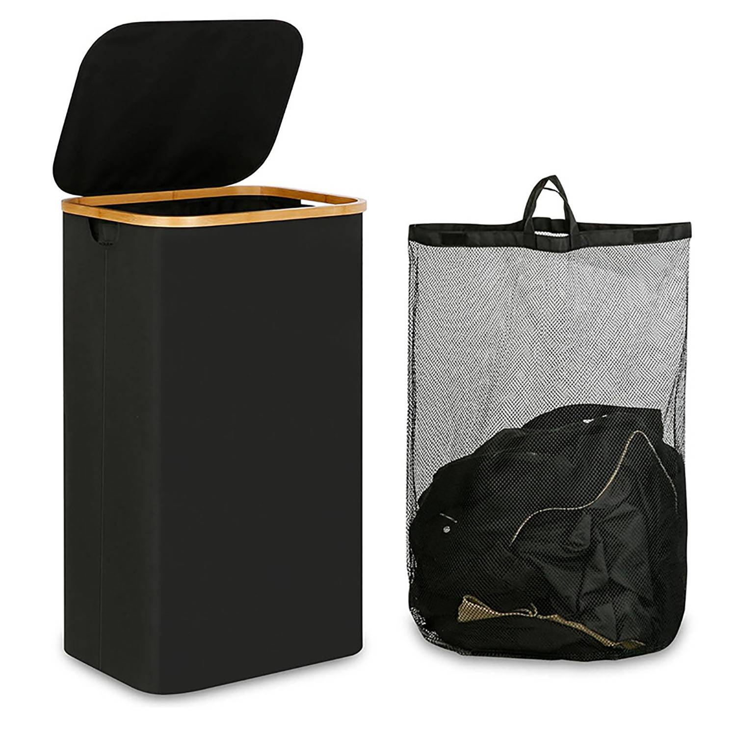 Dirty Laundry Basket with Removable Mesh Bag 2