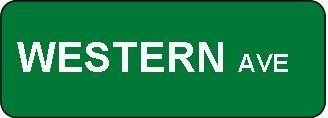30" x 6" Custom Street Signs with standard vinyl lettering on one side. 1