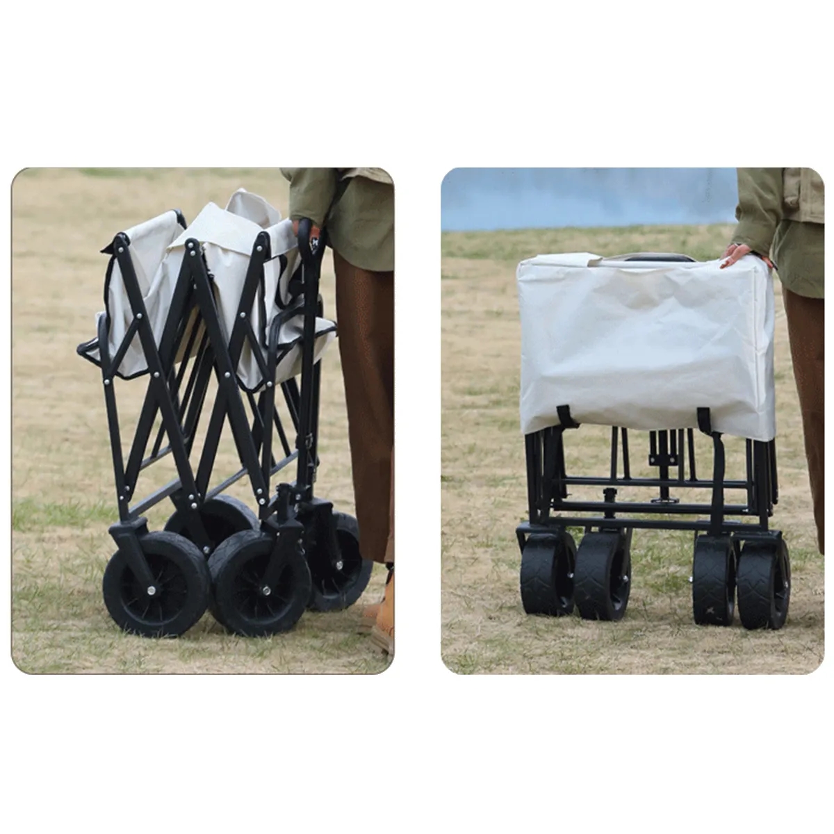 5'' 8" Outdoor Wagon Collapsible Camping Hand Trolley Carts 2