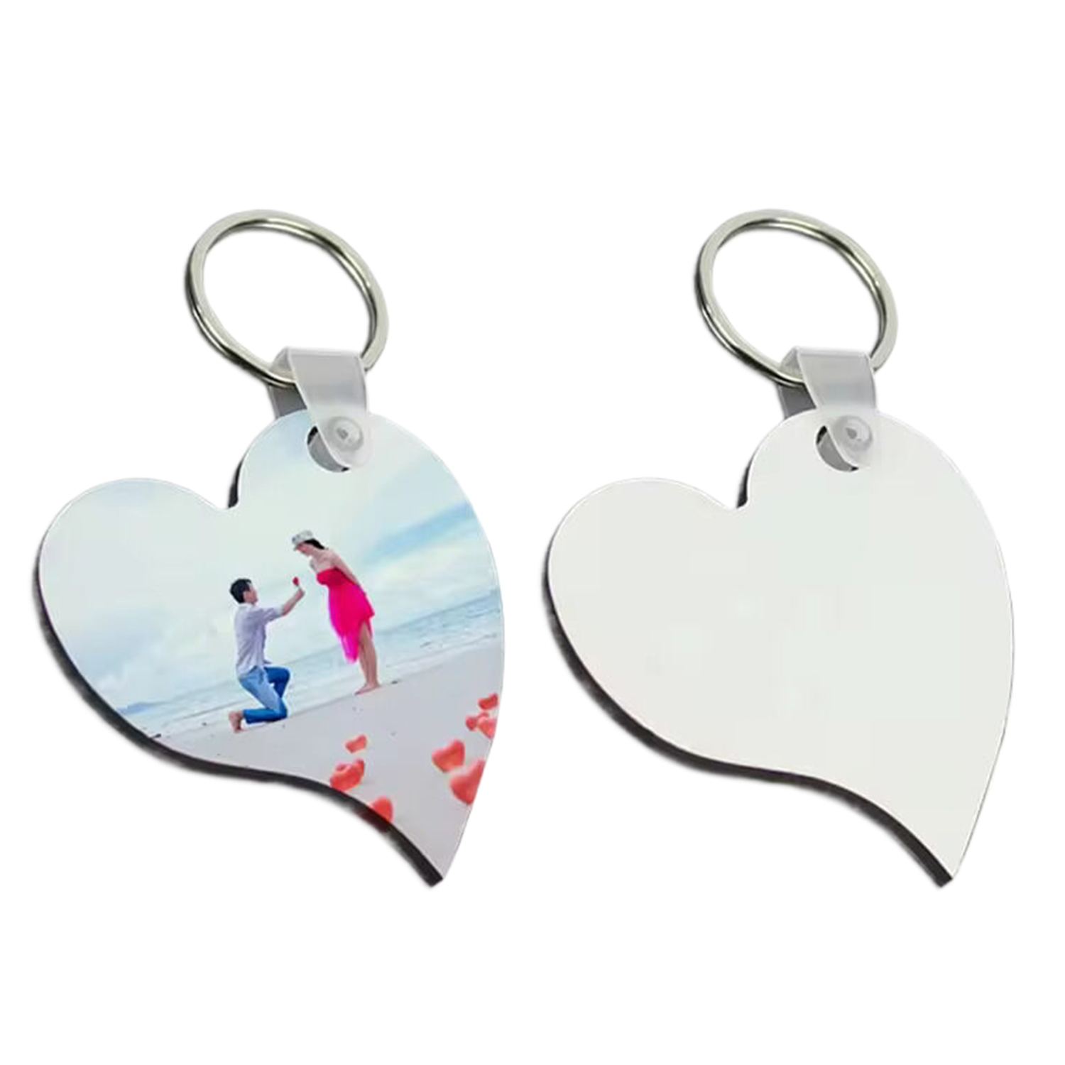 Sublimation Heart Shape MDF Keychain 5