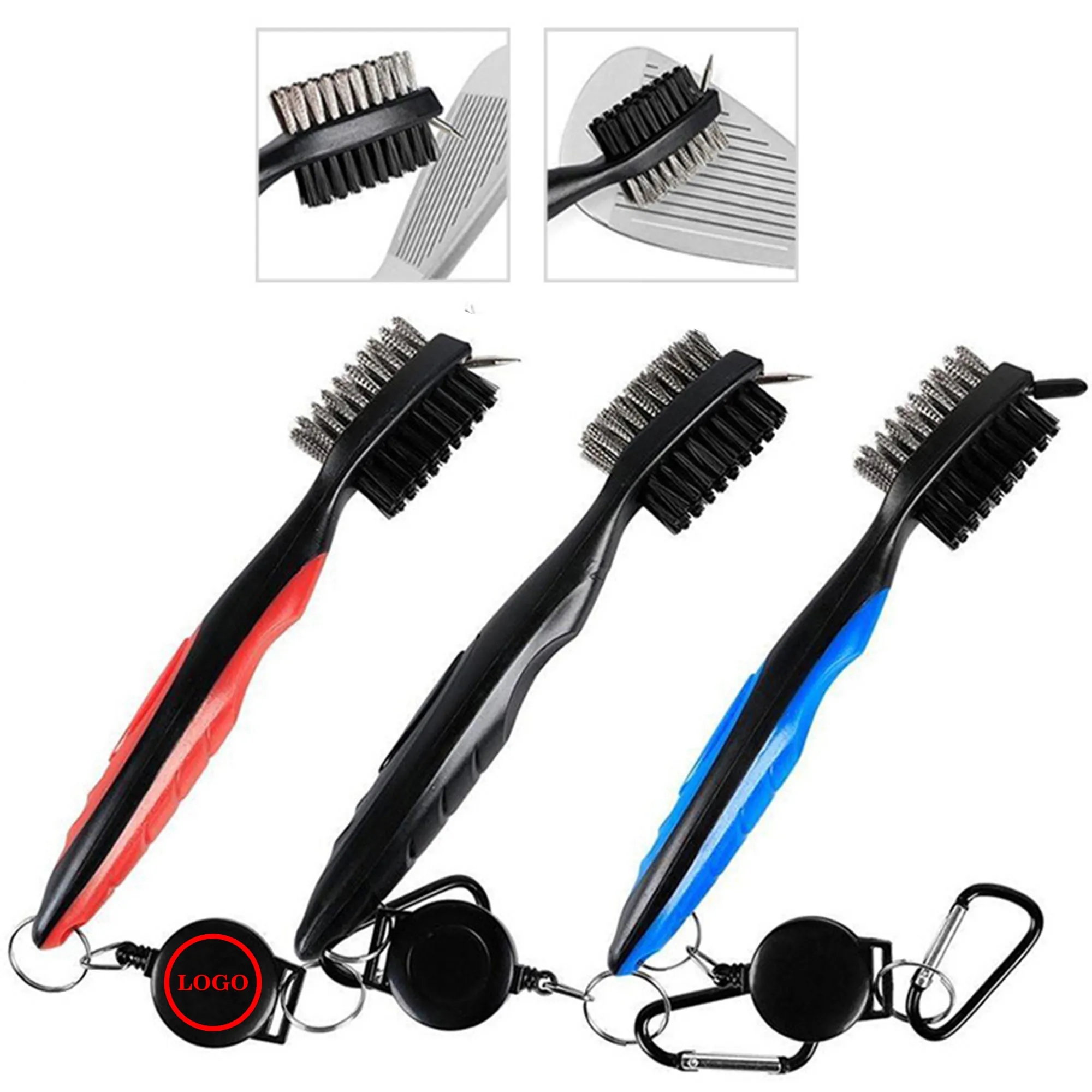 Retractable Zip-line Golf Club Brush 1