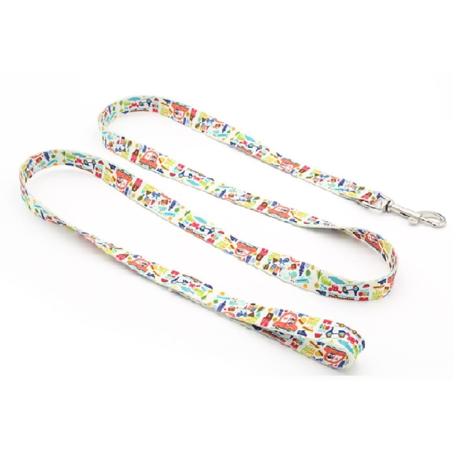5/8"W x 72"L Polyester Pet Leash w/ Metal Carabiner Sublimation 1