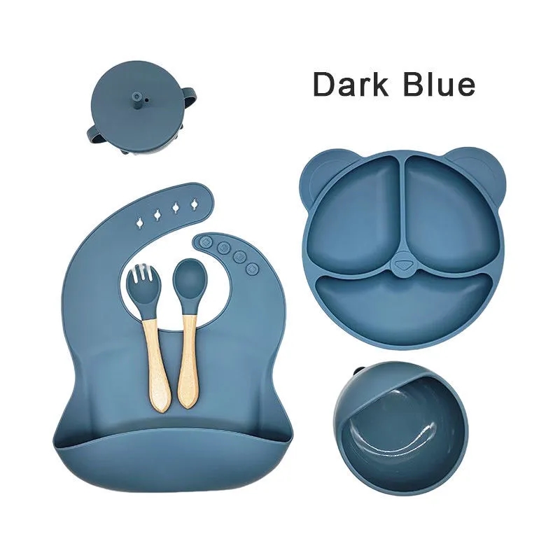 Baby Silicone Tableware 6-piece Set 5