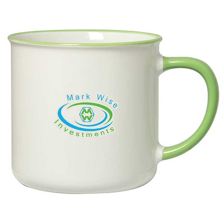 Spring 350 Ml. (12 Fl. Oz.) Mug With Coloured Rim/Handle 12