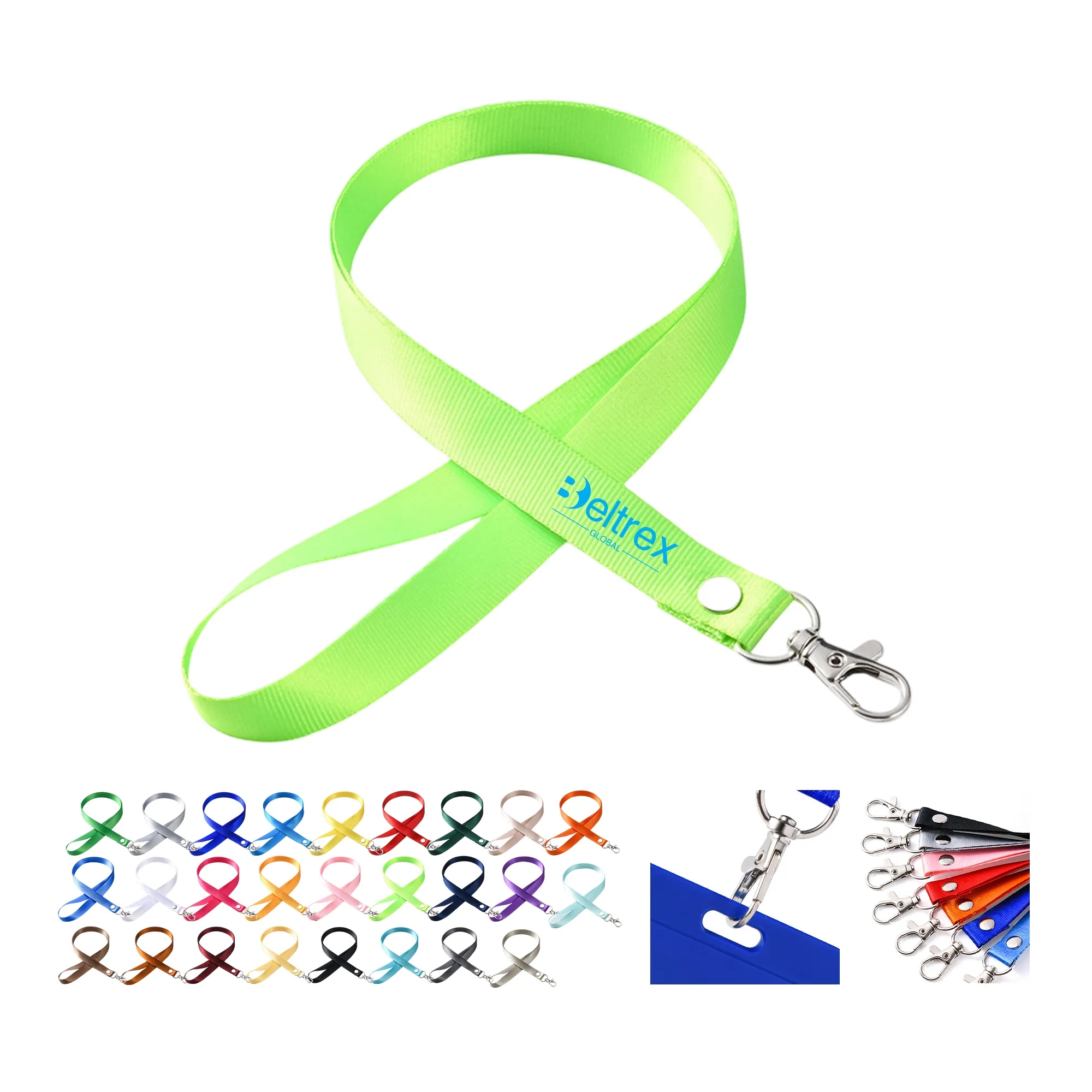 Durable Polyester Lanyard with Clasp for IDs and Keys 2