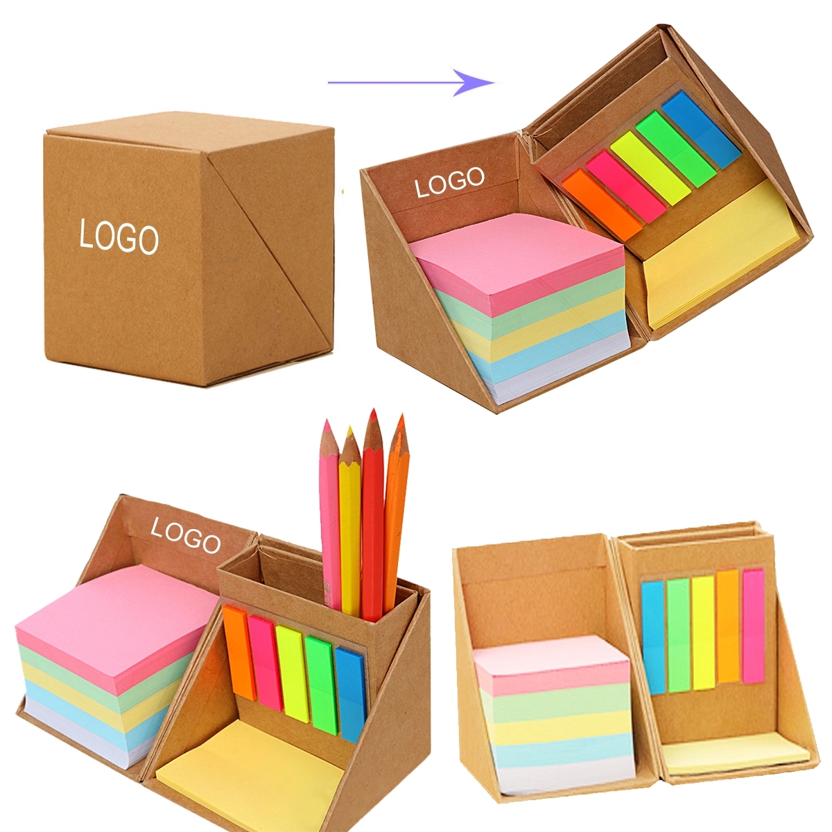 Post-it Note 3"X3" with Cube Shape 3
