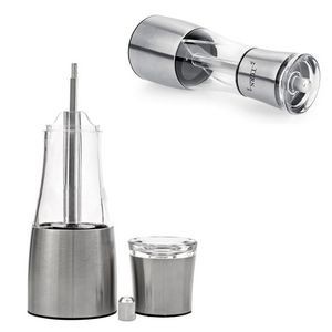 2 In 1 Manual Salt And Pepper Mill Grinder With Adjustable Grind Level 8