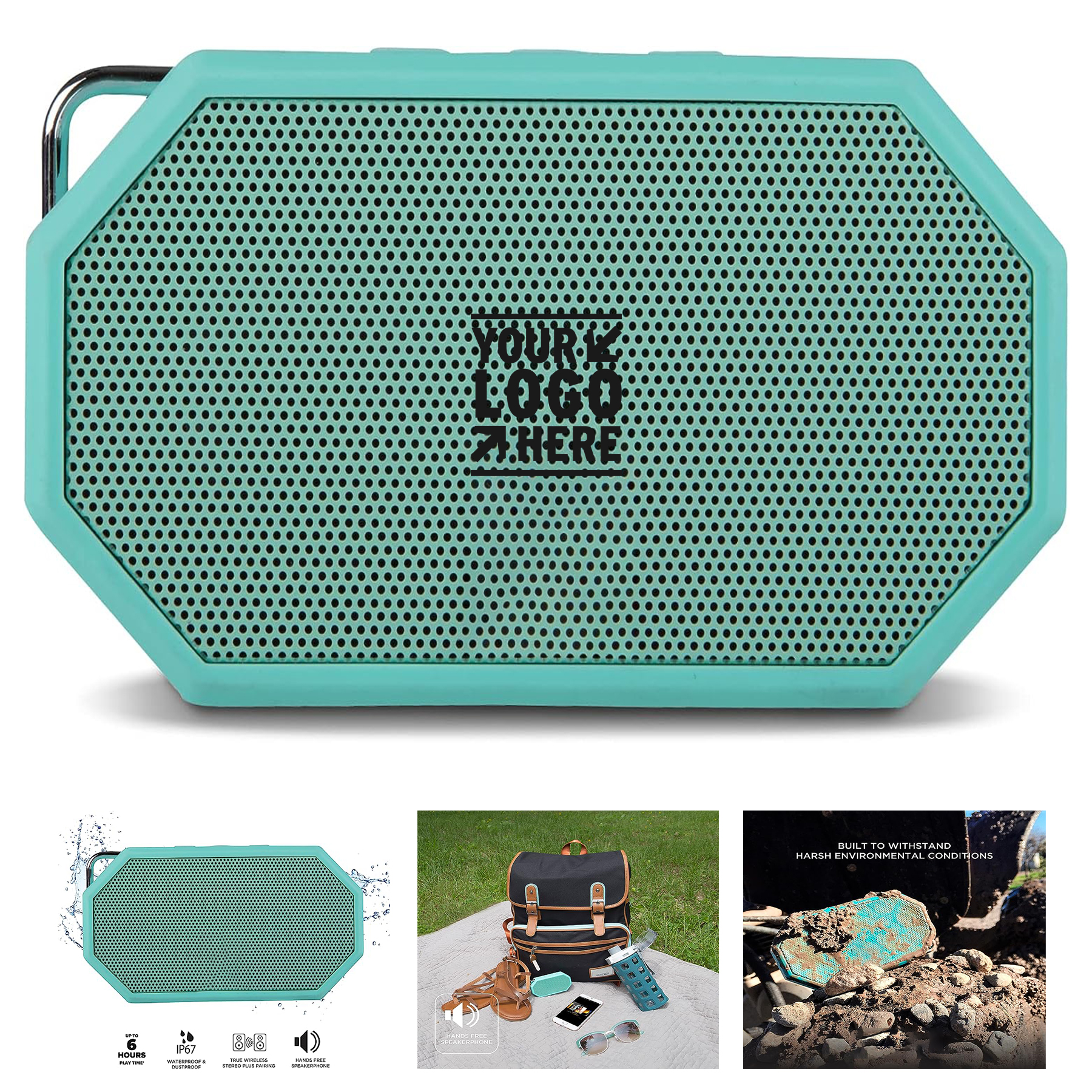 IP67 Certified Float in Water Mini H2O Compact Portable Waterproof Bluetooth Speaker