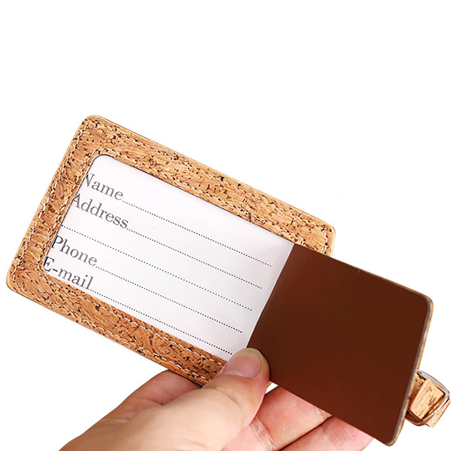 Waterproof PU Leather Travel Tag for Suitcases 7