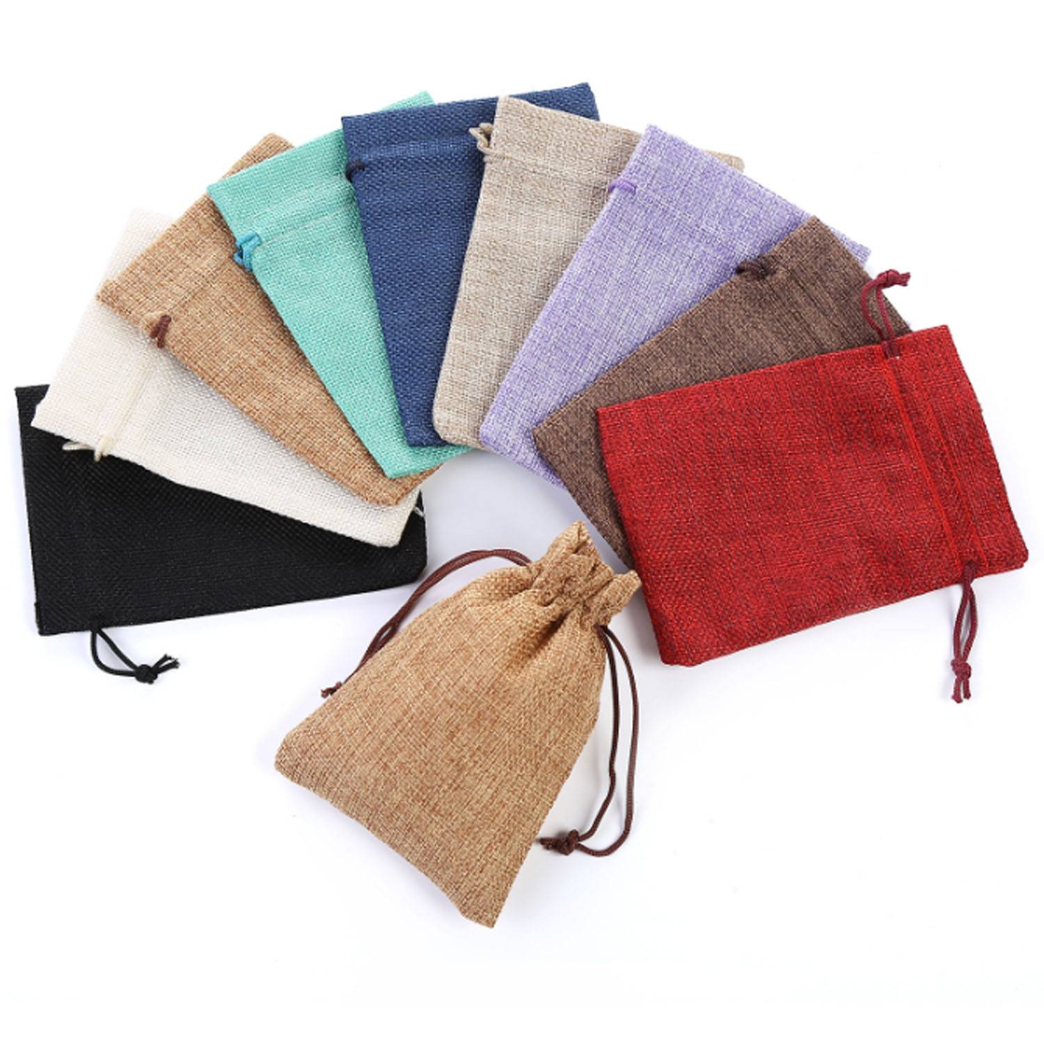 Burlap Drawstring Gift Bag 8