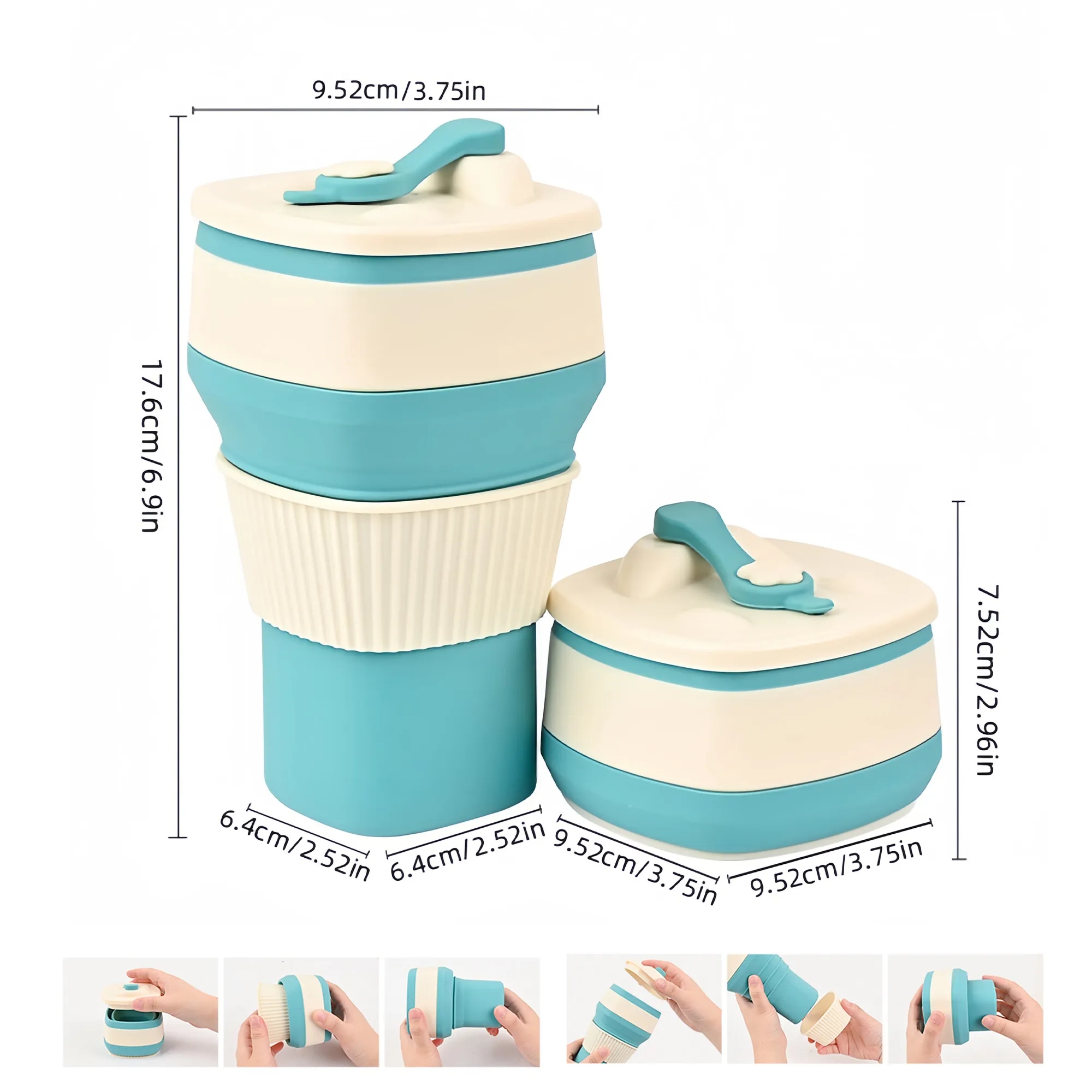 Collapsible Large-caliber Silicone Travel Mug 5