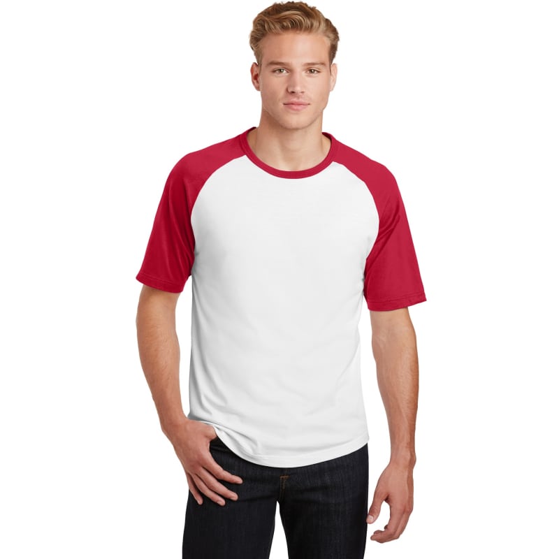 Sport-Tek Short Sleeve Colorblock Raglan Jersey. 15