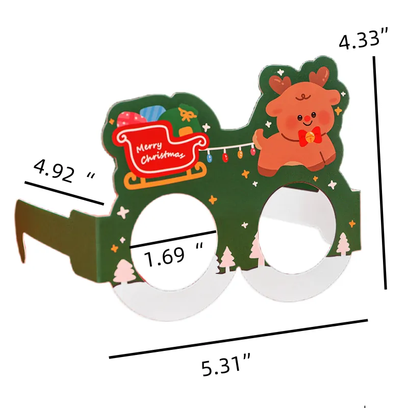 Christmas Paperboard Glasses Frame 3