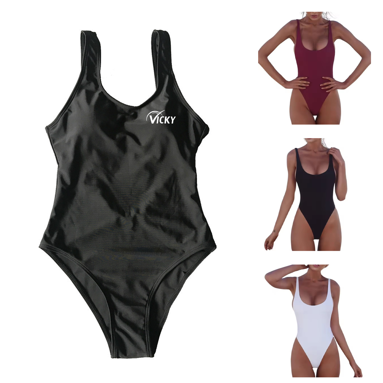 Women's Retro Low Back Swimsuit 8