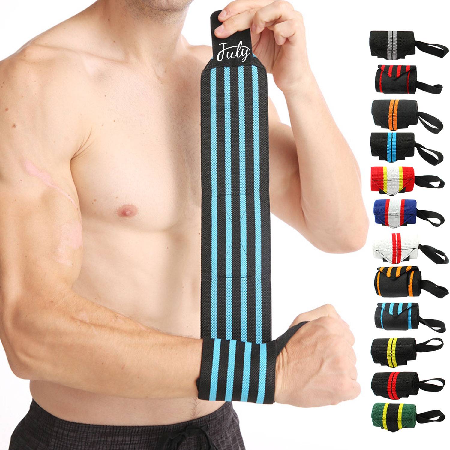 Custom Adjustable Wrist Stripe Pattern Support Straps 2