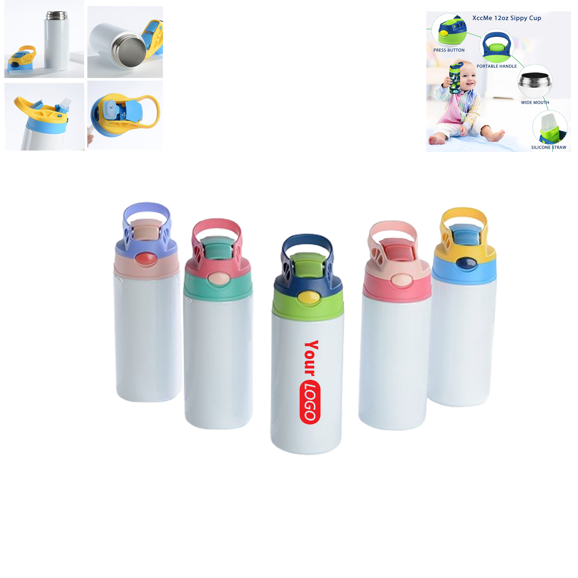 Stainless Steel Insulated Toddler Water Bottle With Straw 2