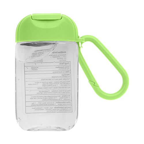 1 oz Hand Sanitizer Gel and Carabiner