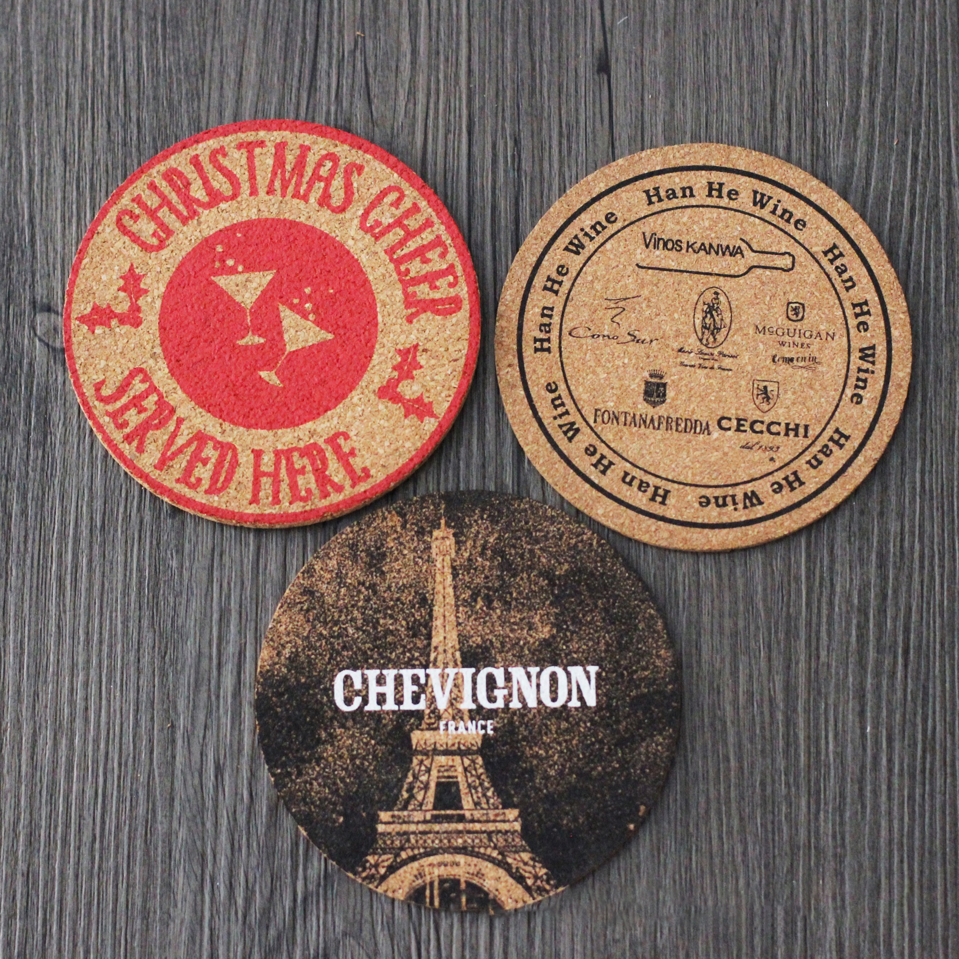 Round Cork Beverage Coaster 1