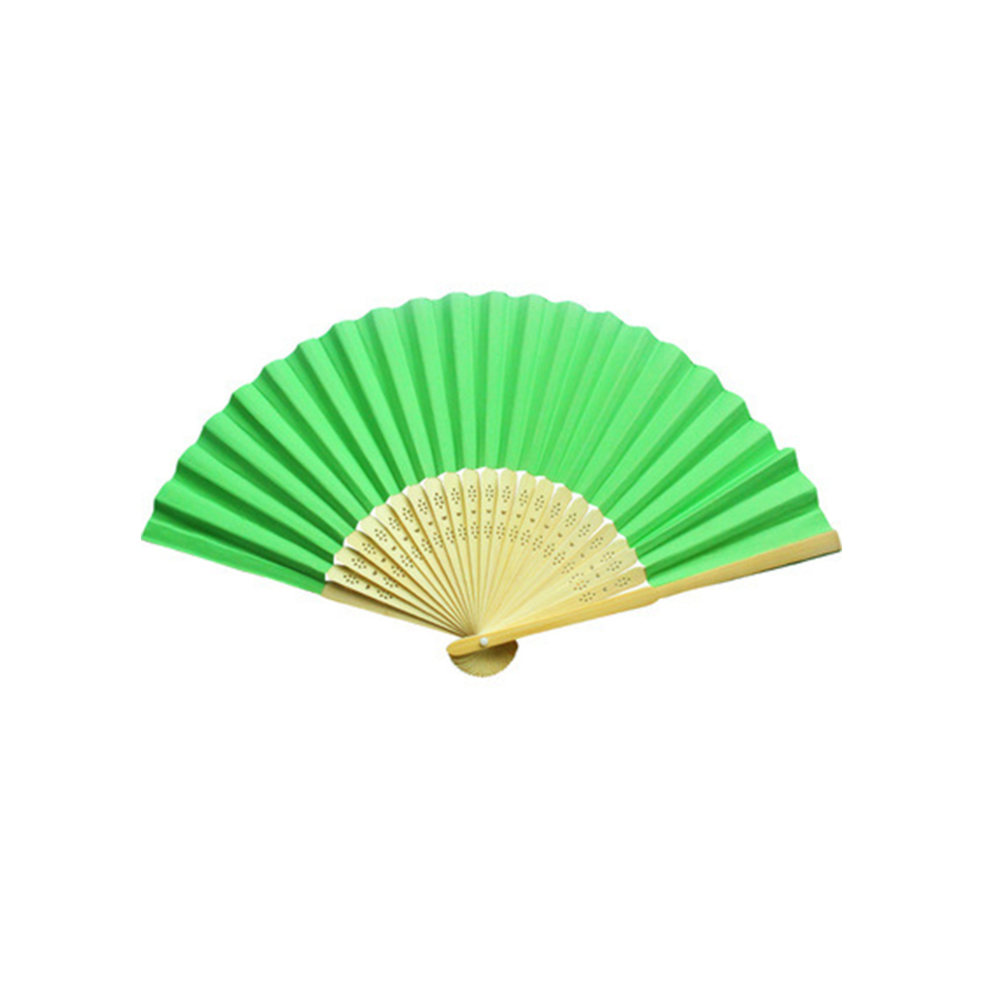 Paper Folding Hand Fan With Bamboo Frame 3
