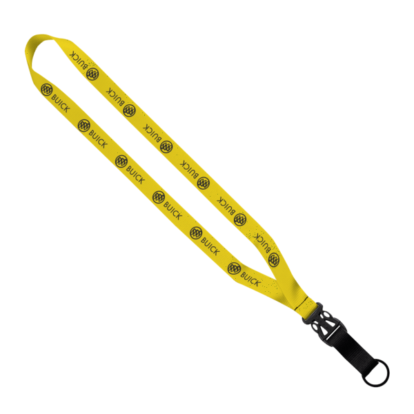 3/4" Multi-Color Polyester Lanyard with Slide Buckle Release & Split-Ring 40