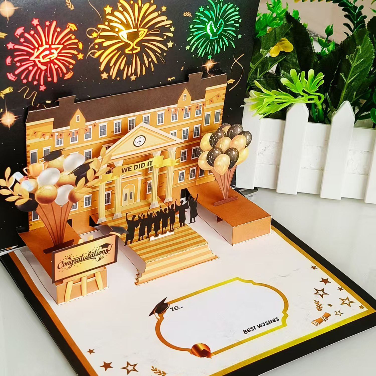 Graduation Season-Music & Light 3D Greeting Card 2