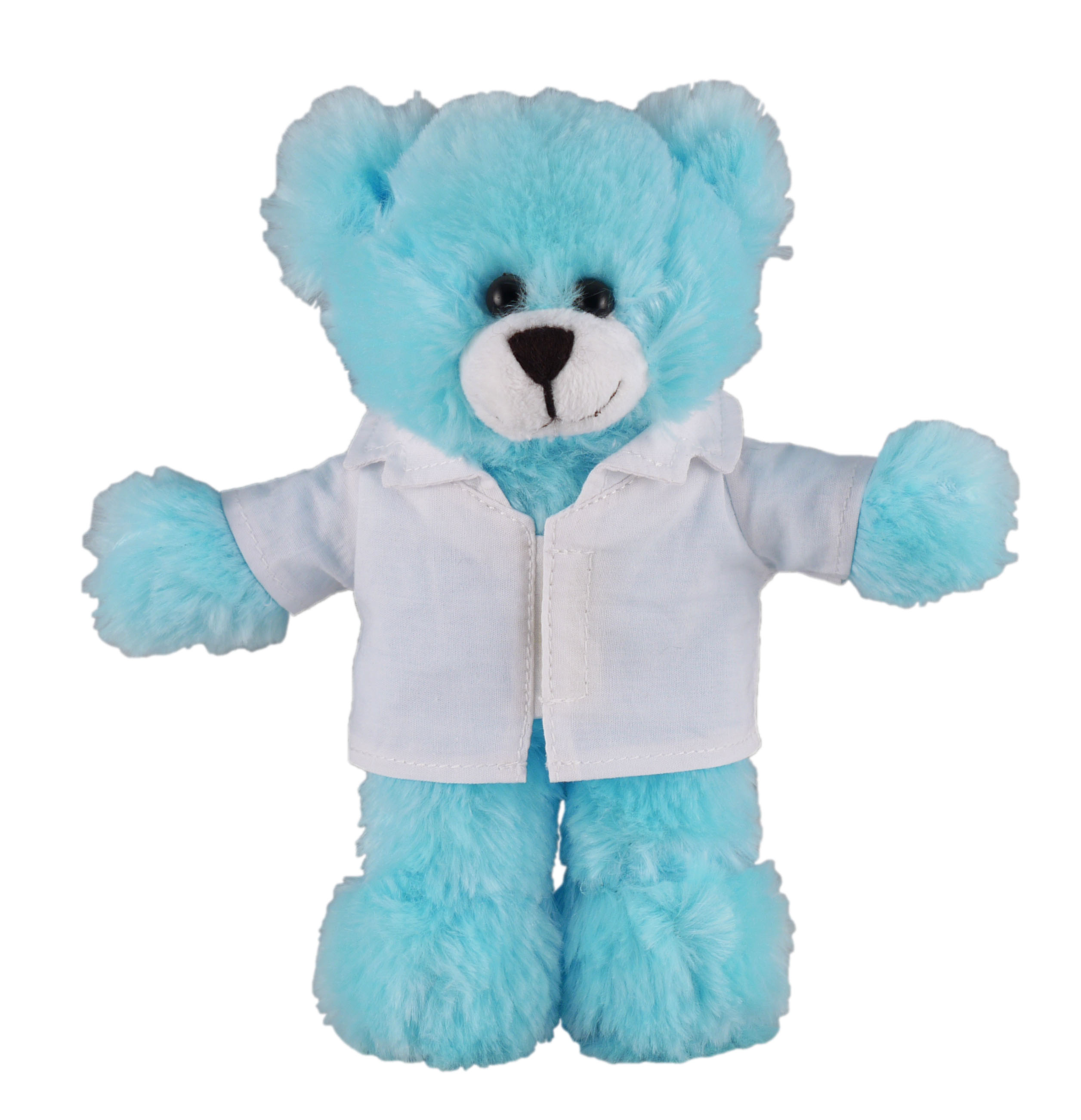 Soft Plush Stuffed Blue Bear in doctor's jacket.