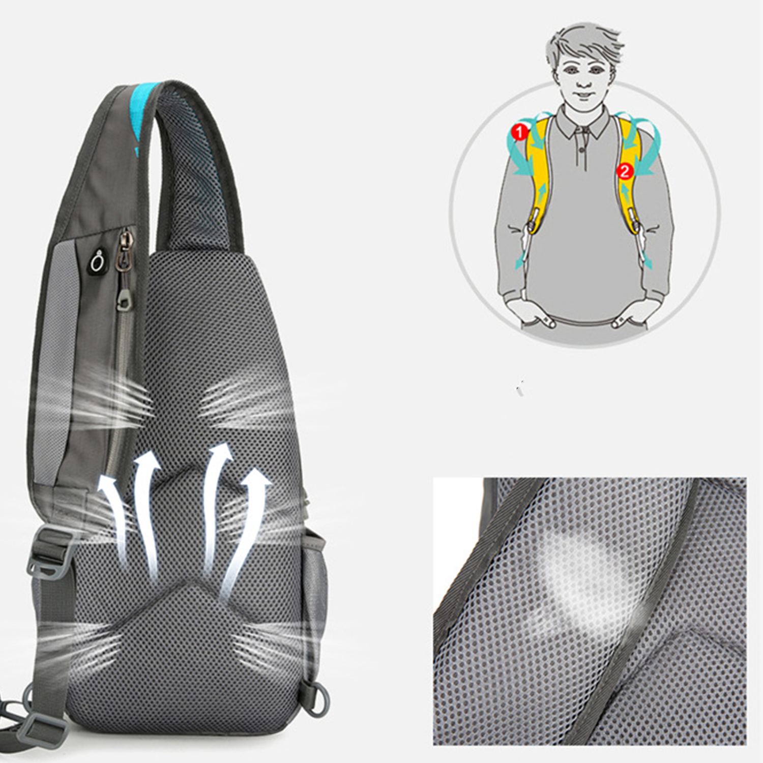 Small Chest Shoulder Backpack 4