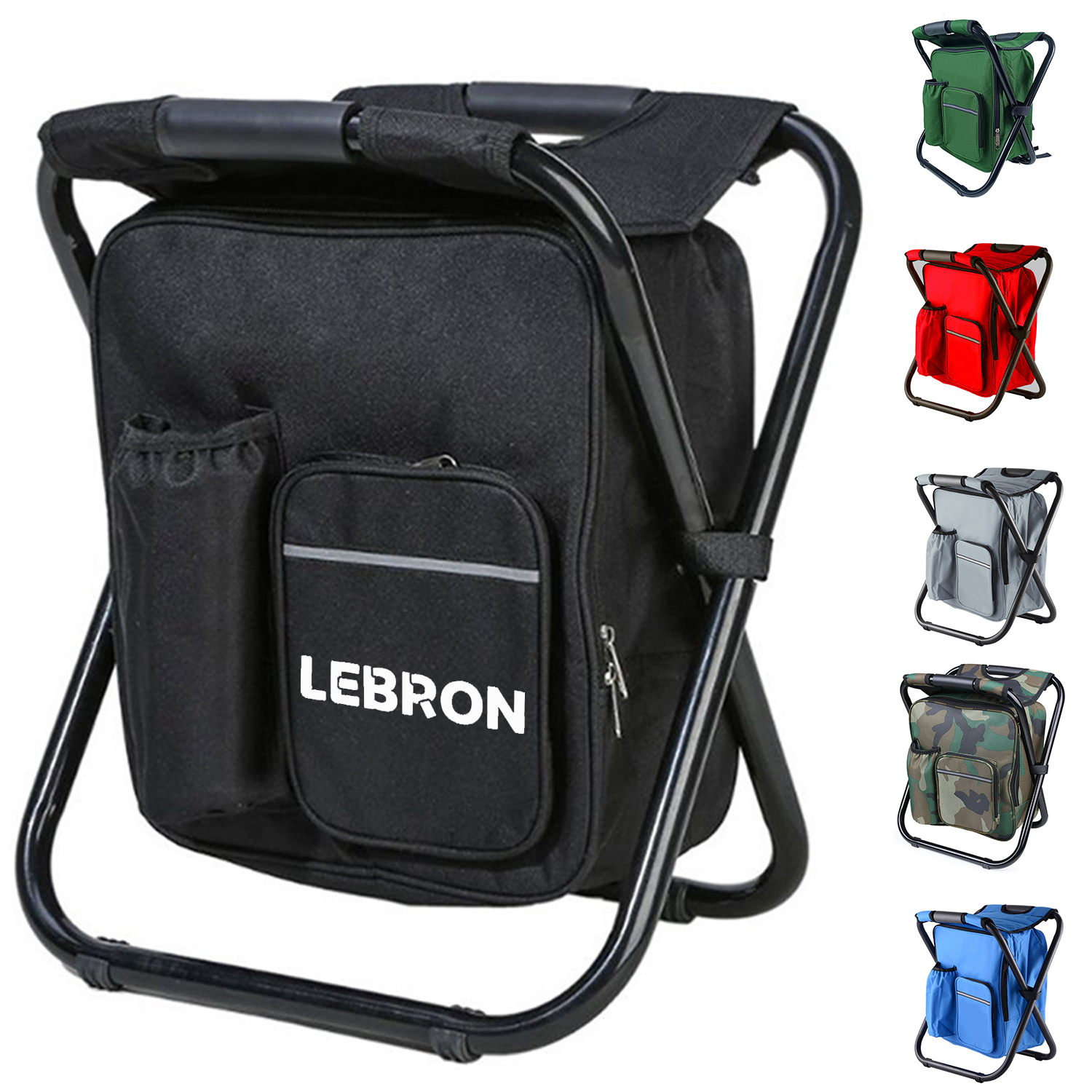 Portable Oxford Insulated Cooler Bag Foldable Camping Chair 1