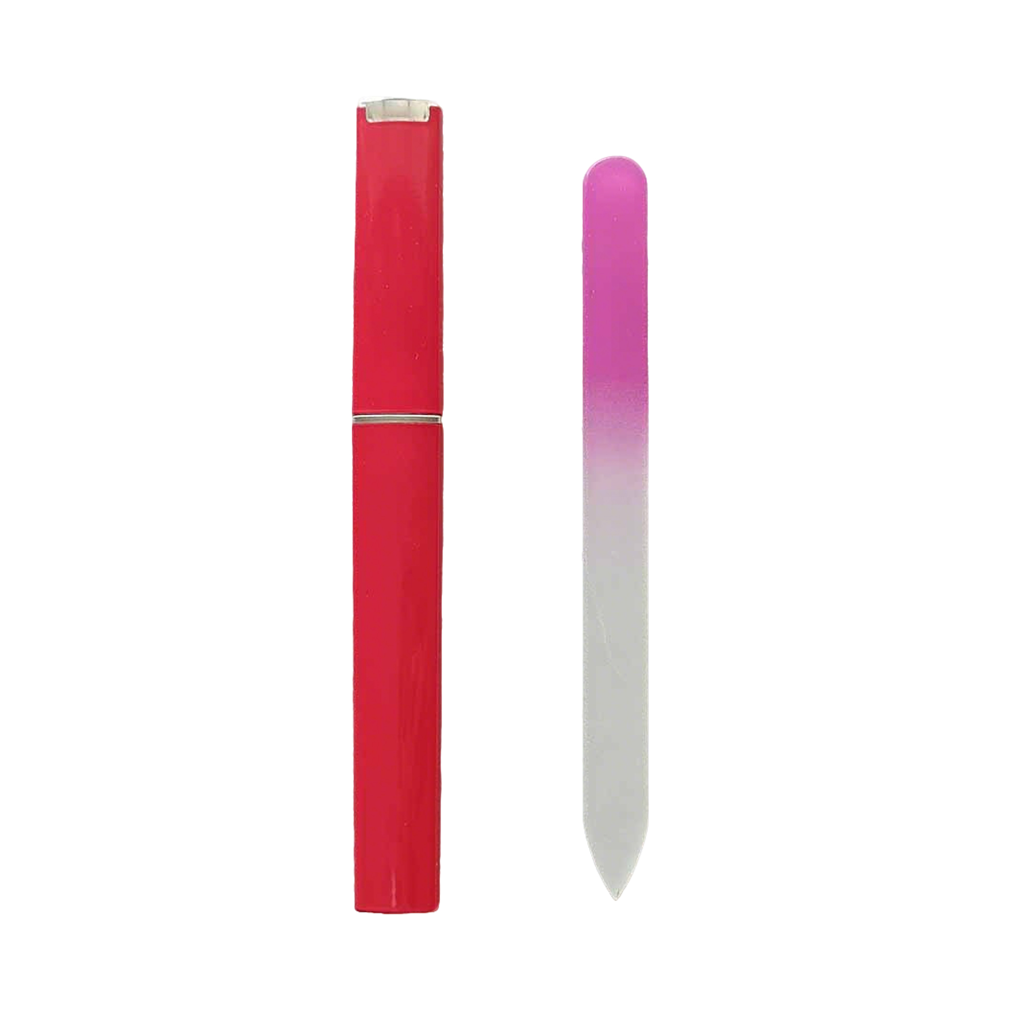 Double Sided Glass Nail File With Protective Case 5.9" 6