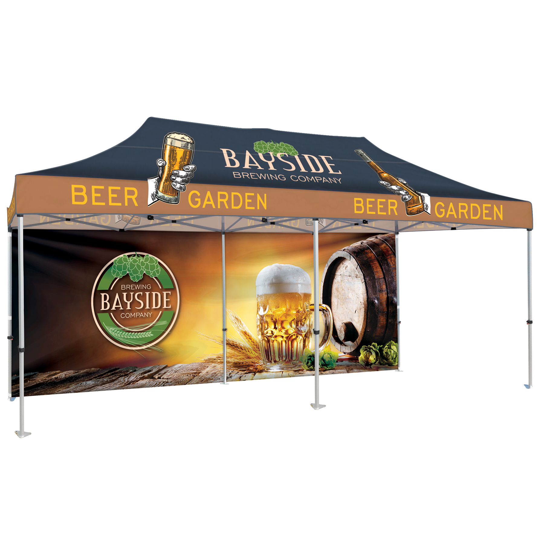 10' x 20' Heavy Duty Canopy Tent with One Full Wall 19