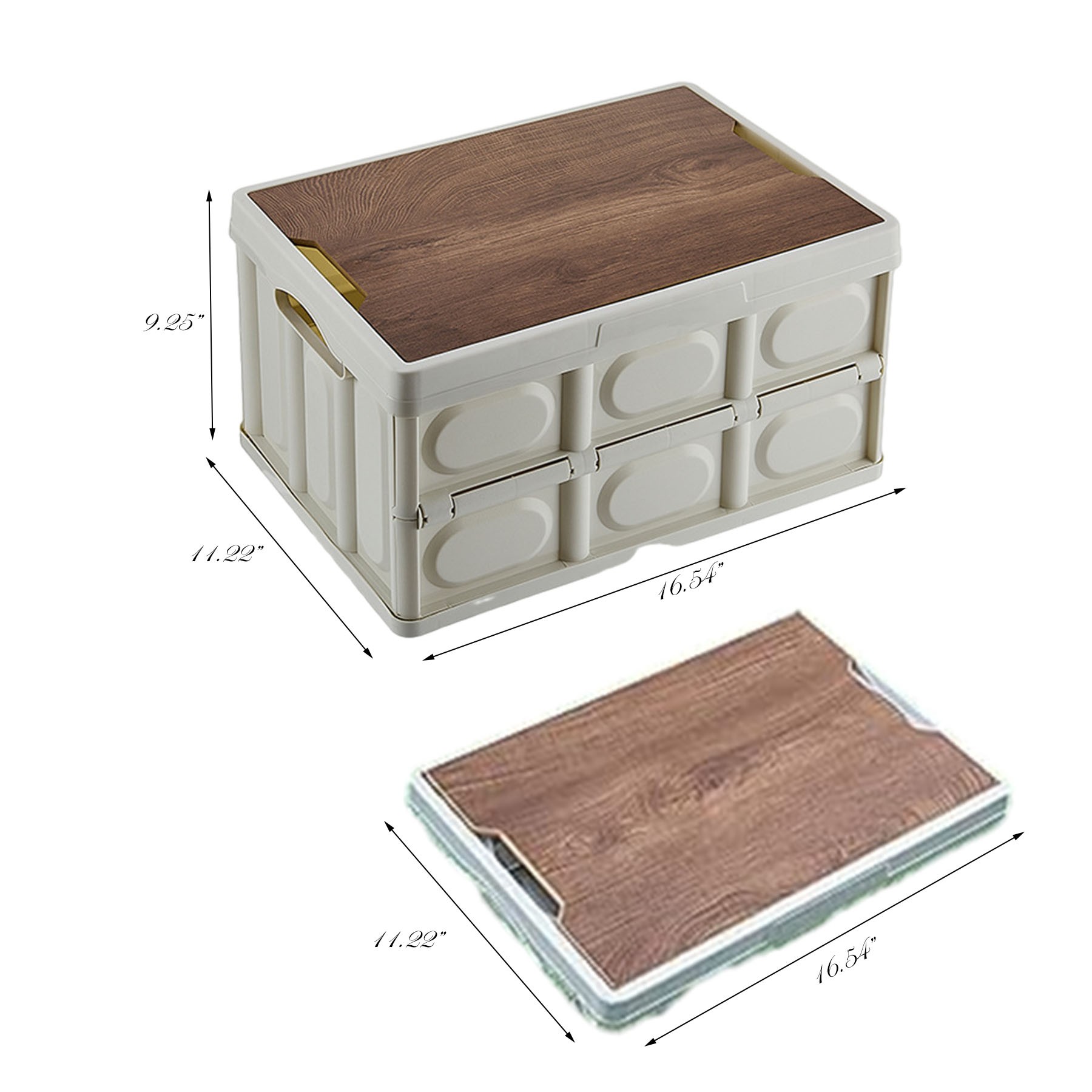 Portable Collapsible Storage Bins With Lid 2