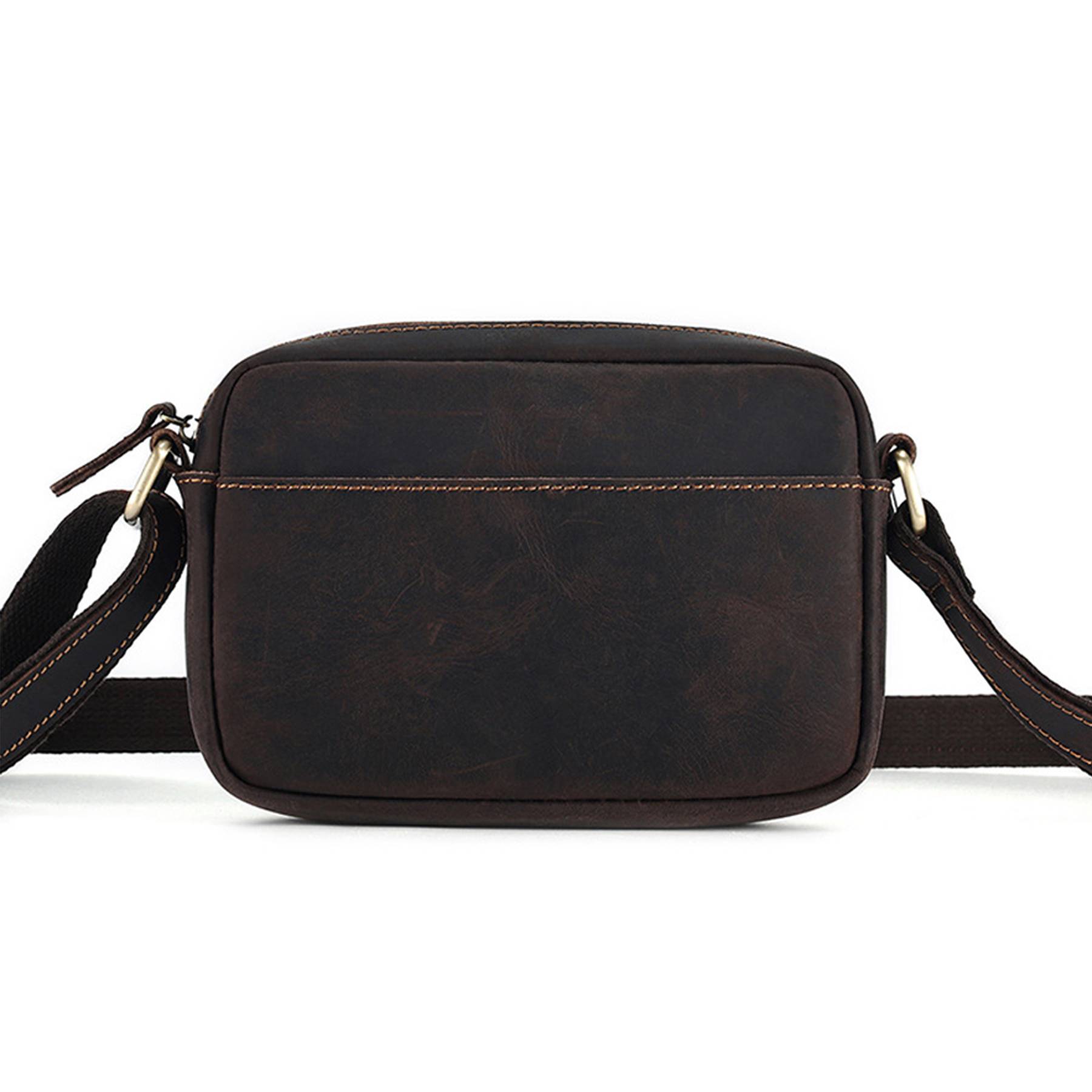 Genuine leather vintage cross-body messenger bag 7