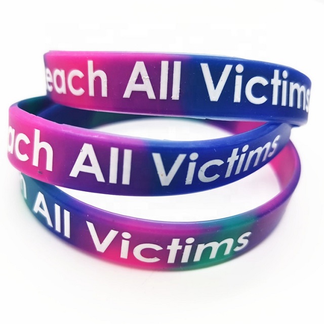 1/2 Inch Swirl Embossed Silicone Wristbands 2