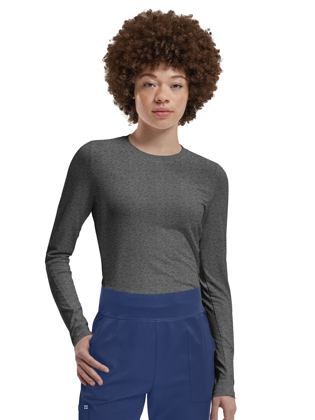 White Cross - VIBE - Women's Shirttail Hemline Underscrub Tee 6