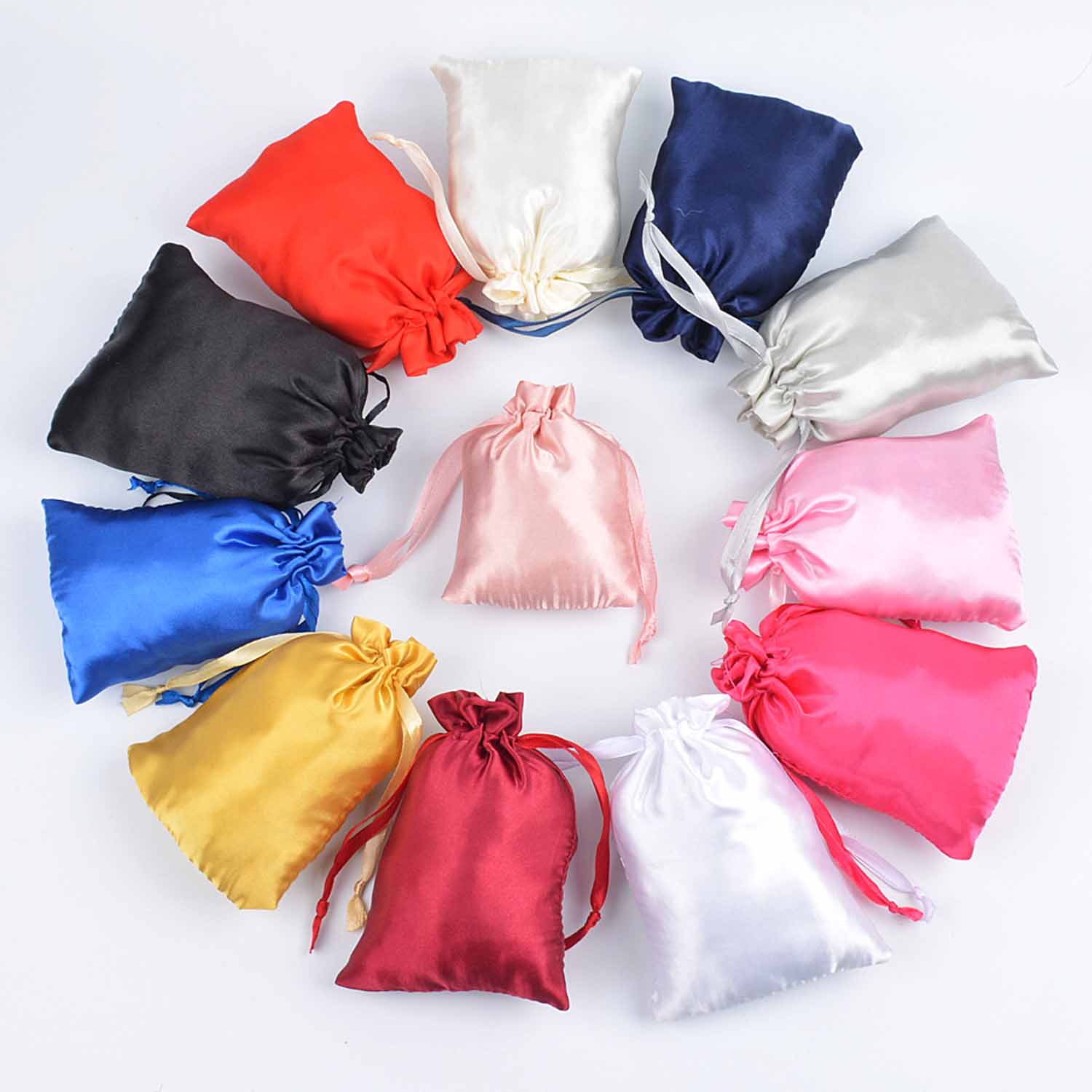 Satin Gift Bags Jewelry Drawstring Pouch 4