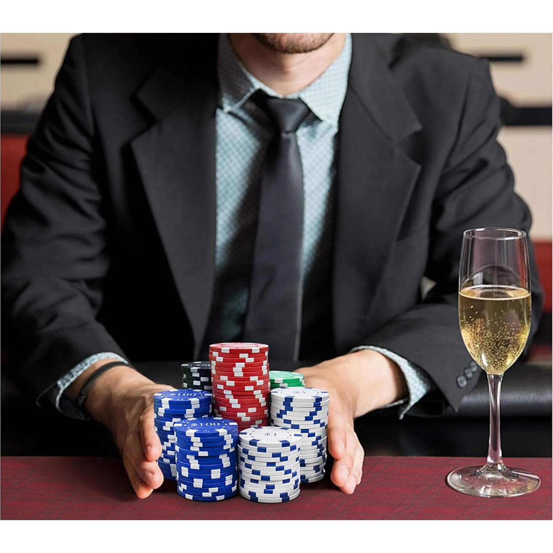 300 Piece Texas Hold'em Poker Chip Set 5