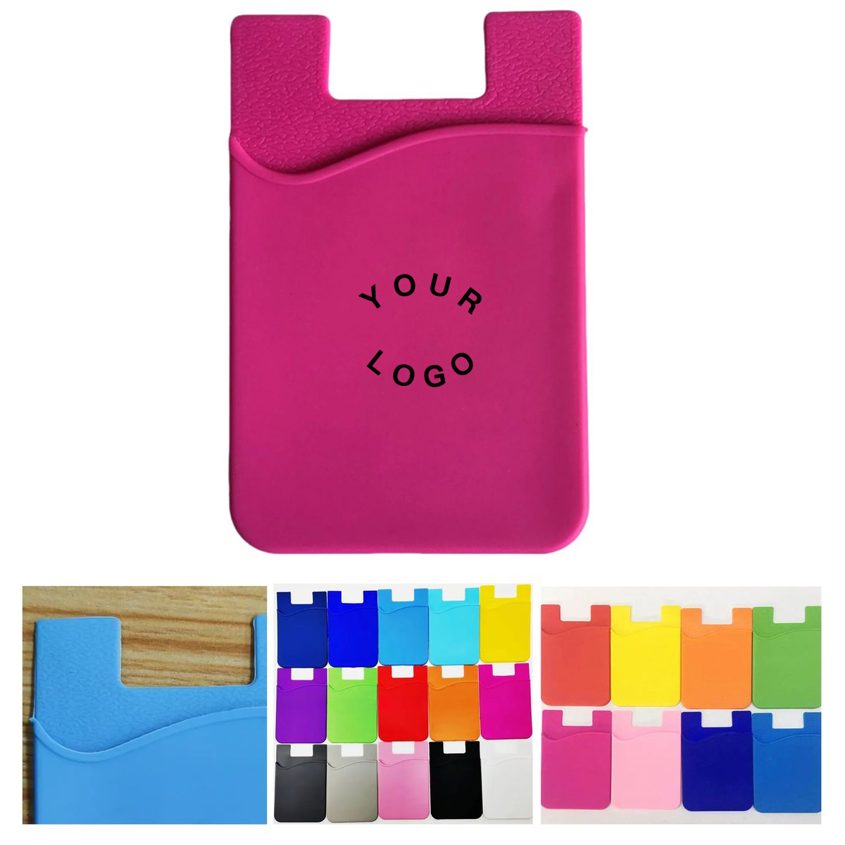 Silicone Phone Card Holder with Adhesive Back 8