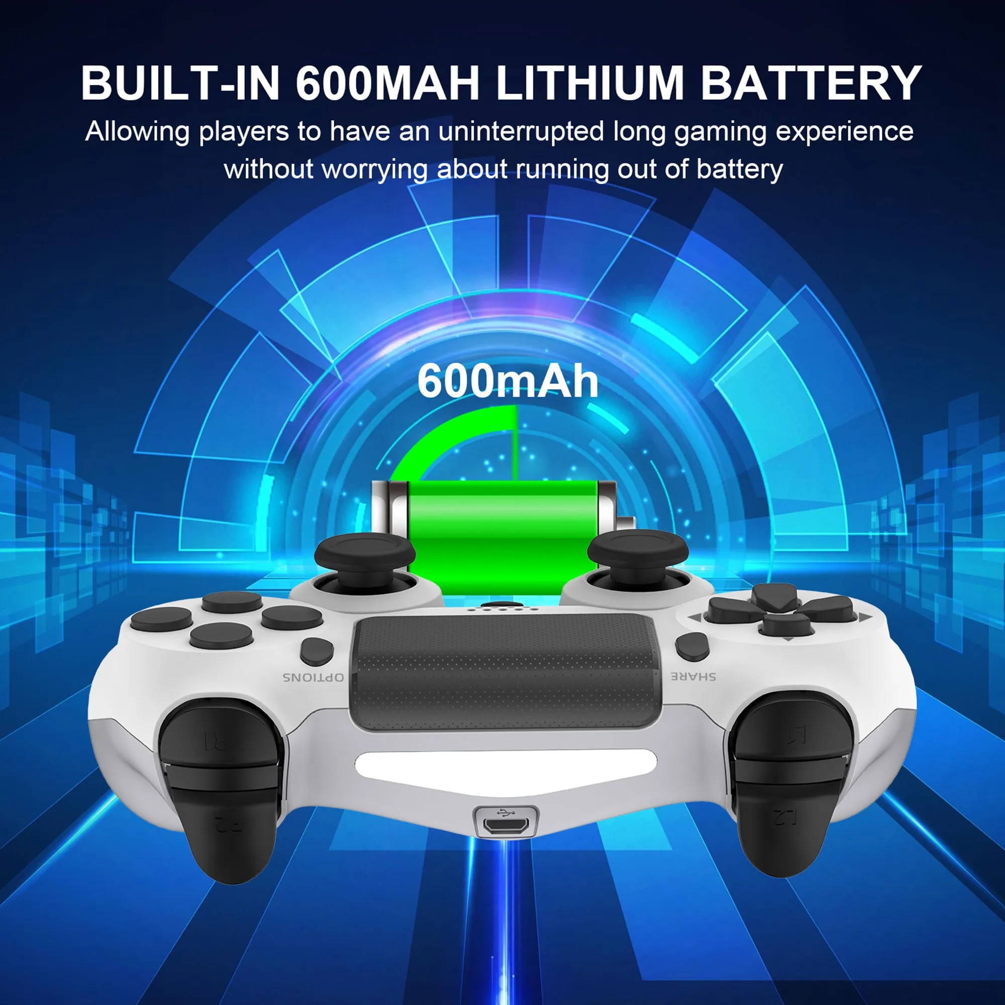 Pro Wireless PS4 Controller With Six-Axis Dual Vibration 8