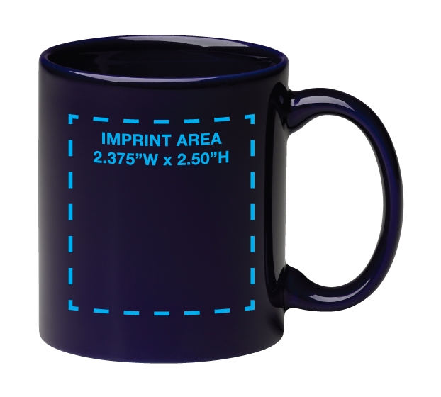11 oz Cobalt Blue C Handle Mug