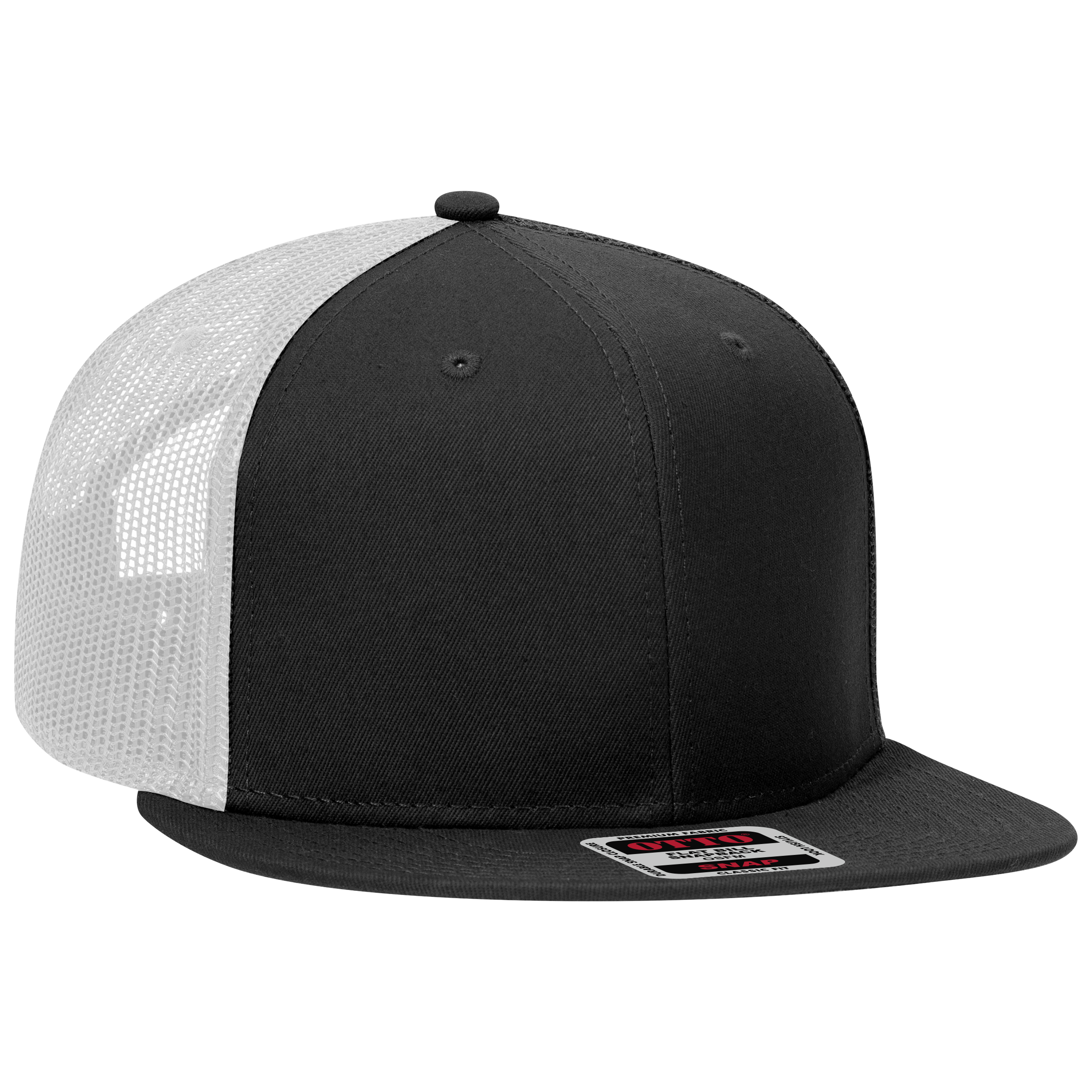 OTTO CAP® OTTO SNAP 6 Panel Pro Style Mesh Back Trucker Snapback Hat 54