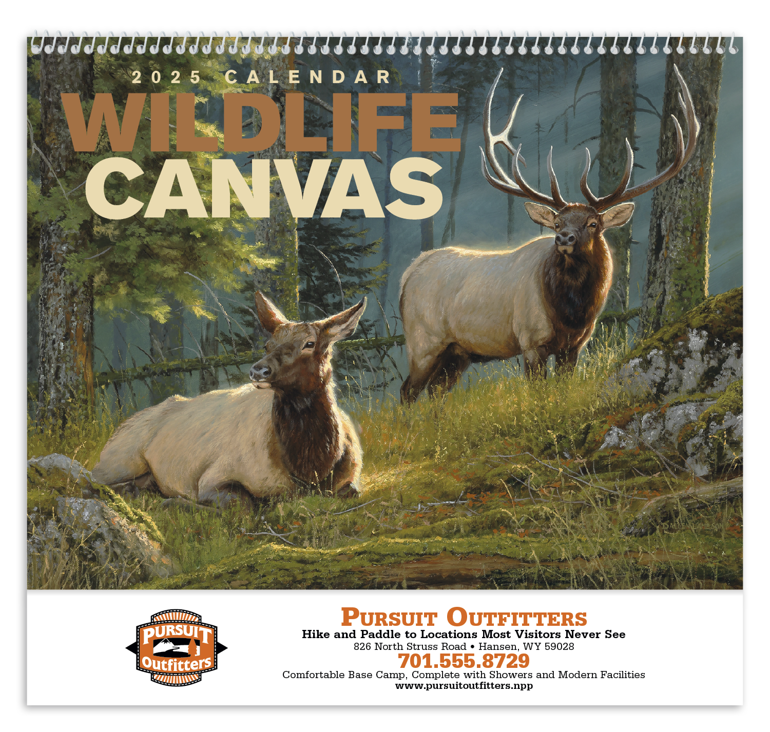 Good Value™ Wildlife Canvas - Spiral Calendar 7