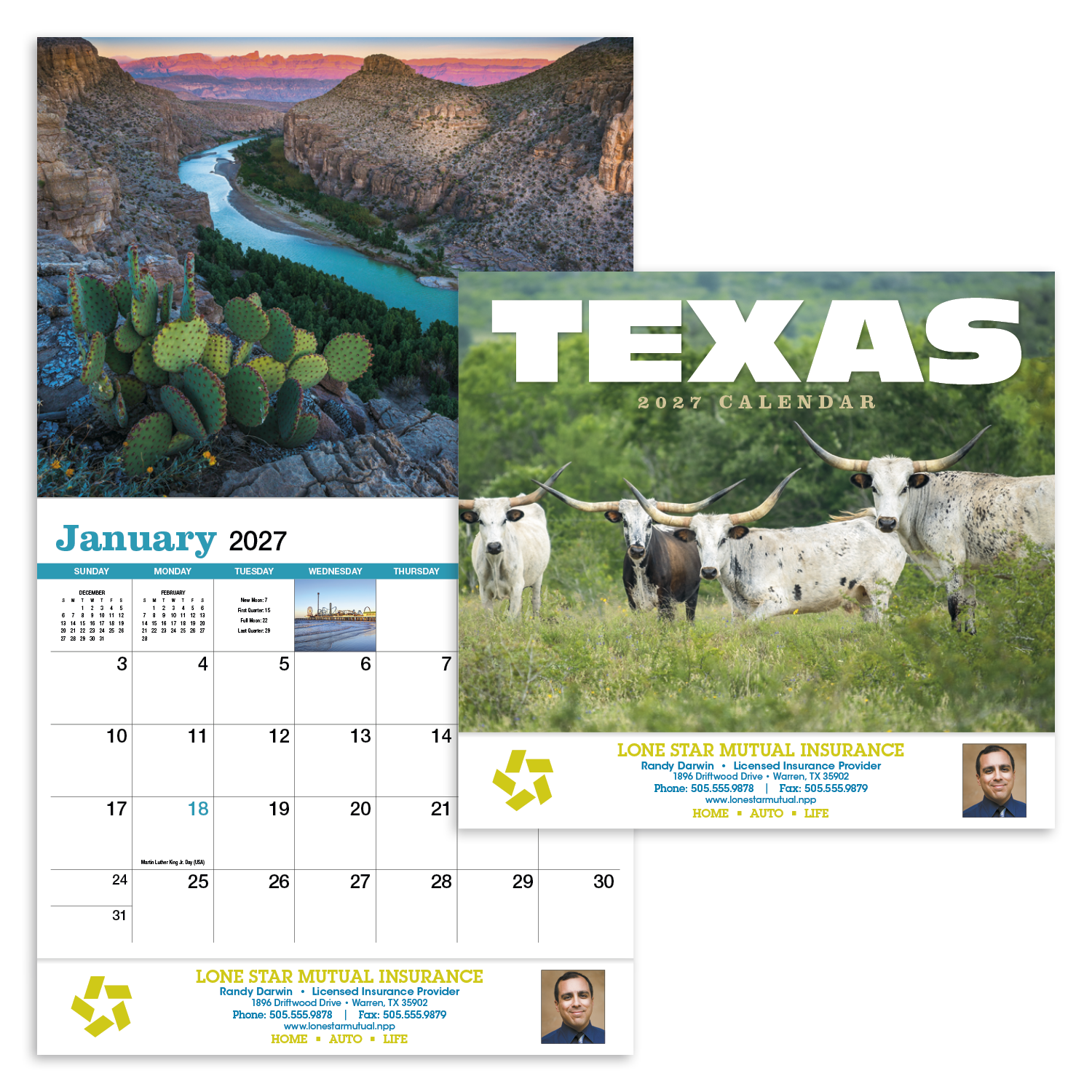 HotLine® Products Texas Appointment Calendar - Stapled 50