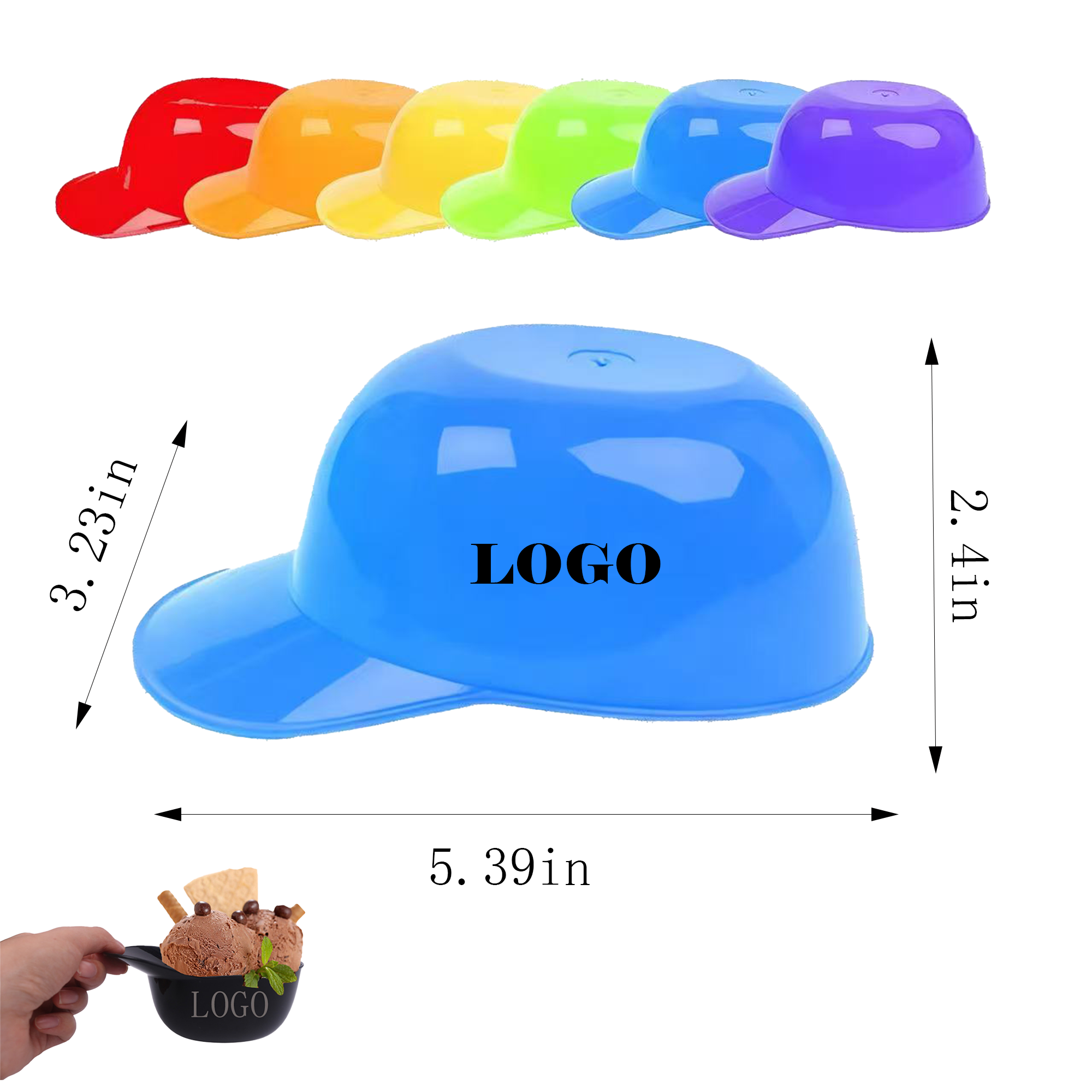 Mini Batting Helmet Ice Cream Snack Bowl 2